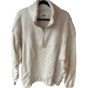 Aerie Cream Sherpa Pullover